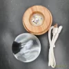 چراغ خواب بلورین و گوی کریستال شب خواب بزرگ چرخان با قطر ۸ سانت با طرح سه بعدی قلب ابری