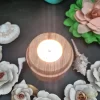 چراغ خواب بلورین و گوی کریستال شب خواب بزرگ چرخان با قطر ۸ سانت با طرح سه بعدی دولفین و ماه