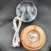 چراغ خواب بلورین و گوی کریستال شب خواب بزرگ چرخان با قطر ۸ سانت با طرح سه بعدی تا ابد دوستت دارم
