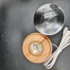 چراغ خواب بلورین و گوی کریستال شب خواب بزرگ چرخان با قطر ۸ سانت با طرح سه بعدی فرشته