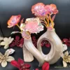 گلدان سرامیکی دوتائی طرح انتزاعی