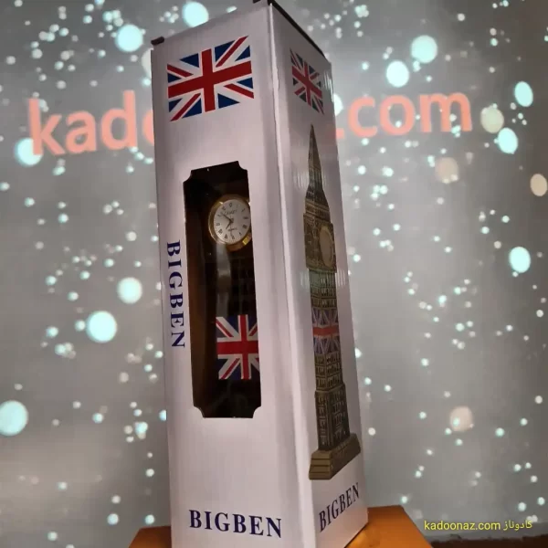 ماکت فلزی برج ساعت بیگ بن Big Ben لندن - رنگ طلائی مات سایز ۳۰ سانت
