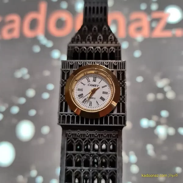 ماکت فلزی برج ساعت بیگ بن Big Ben لندن - رنگ نقره ای سایز ۲۵ سانت