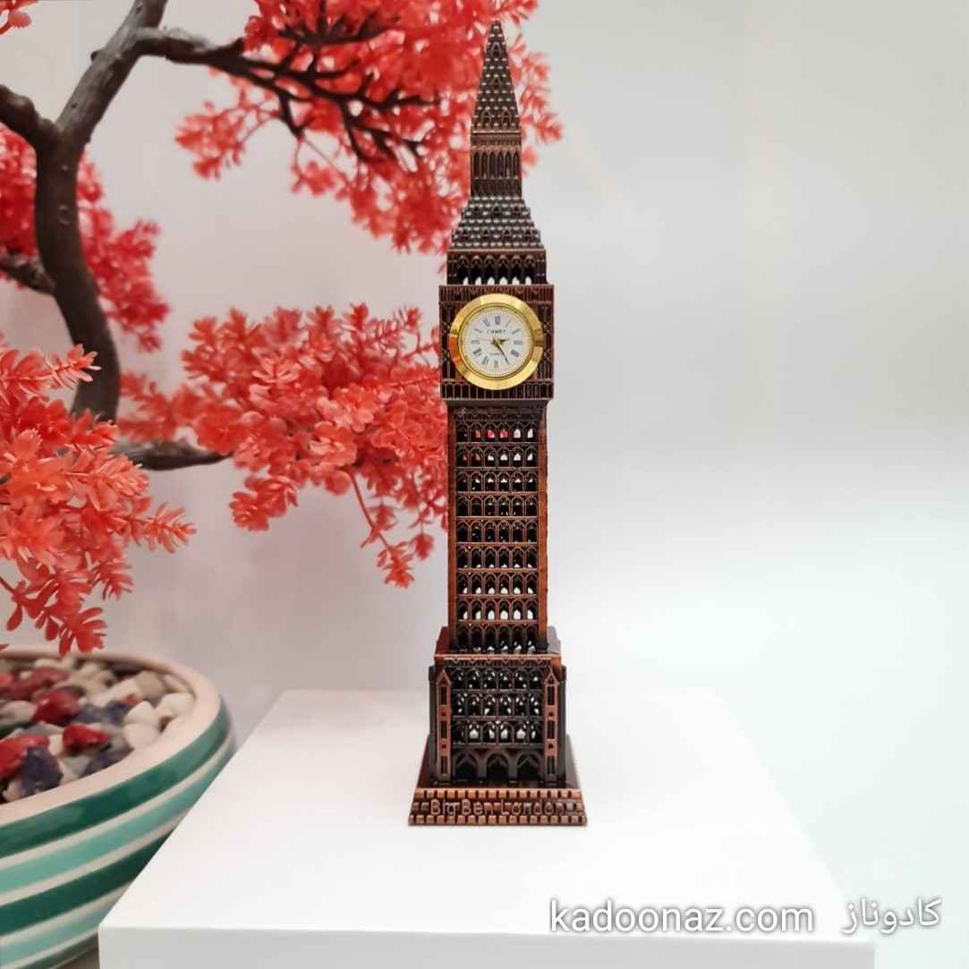 ماکت فلزی برج ساعت بیگ بن Big Ben لندن - رنگ برنزی سایز ۲۵ سانت