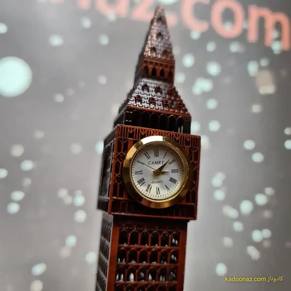ماکت فلزی برج ساعت بیگ بن Big Ben لندن - رنگ برنزی سایز ۱۹ سانت