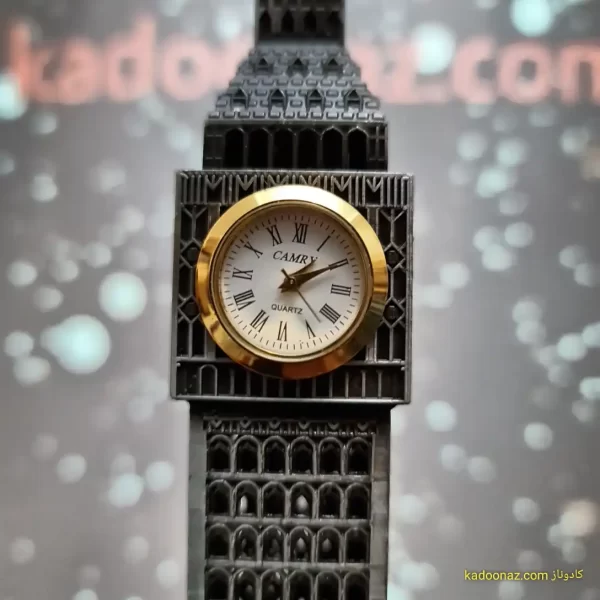 ماکت فلزی برج ساعت بیگ بن Big Ben لندن - رنگ نقره ای سایز ۱۹ سانت