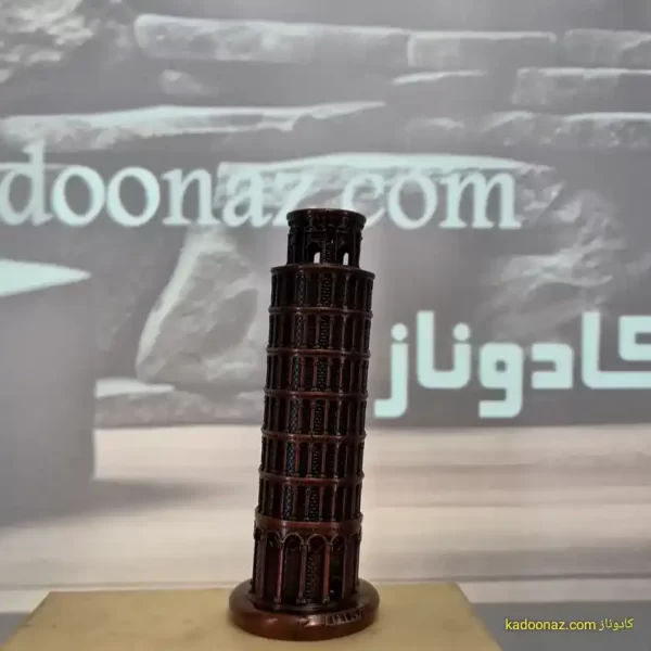 ماکت فلزی برج کج پیزا ایتالیا - رنگ برنزی سایز ۱۵سانت