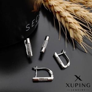 گوشواره ژوپینگ استریت نگین‌دار