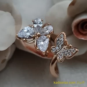 انگشتر ژوپینگ پروانه های عاشق